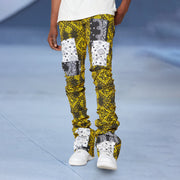 Fashion cashew flower personality street style trousers
