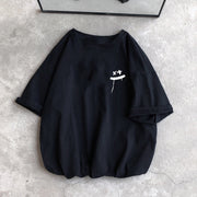 Smiley print short-sleeved T-shirt