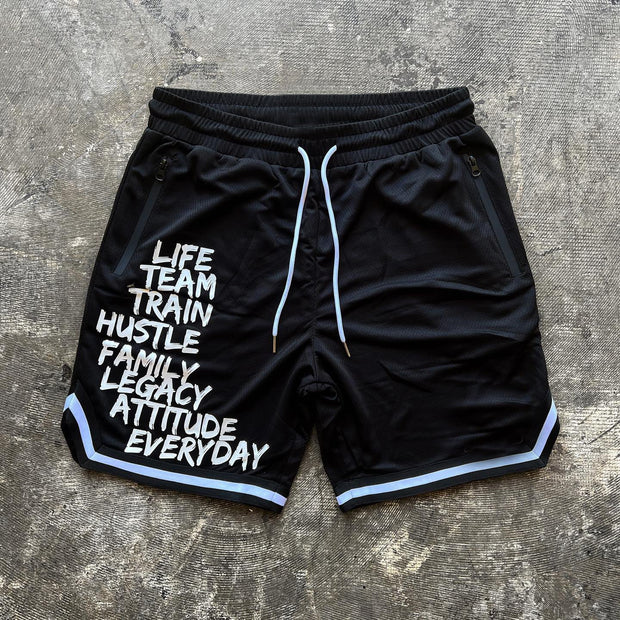 Men's Fashion Casual Preppy Style Letter Print Shorts