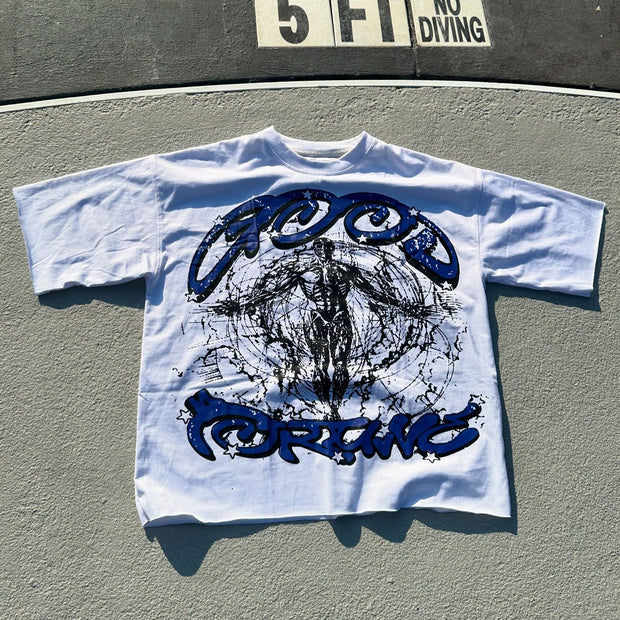 Good Fortune Body Print Short Sleeve T-Shirt