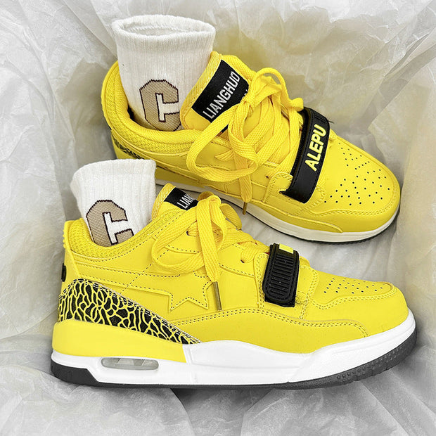 Lucky Star Lemon Yellow Sports Couple Height-enhancing Breathable Casual Shoes