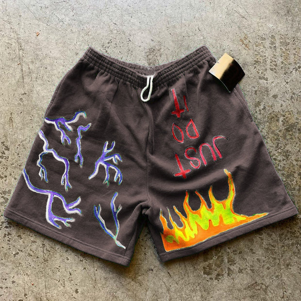 Casual personality printed shorts men