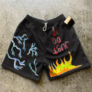 Casual personality printed shorts men