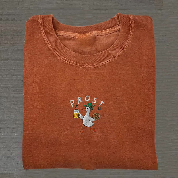 Embroidered Goose Prost T-shirt