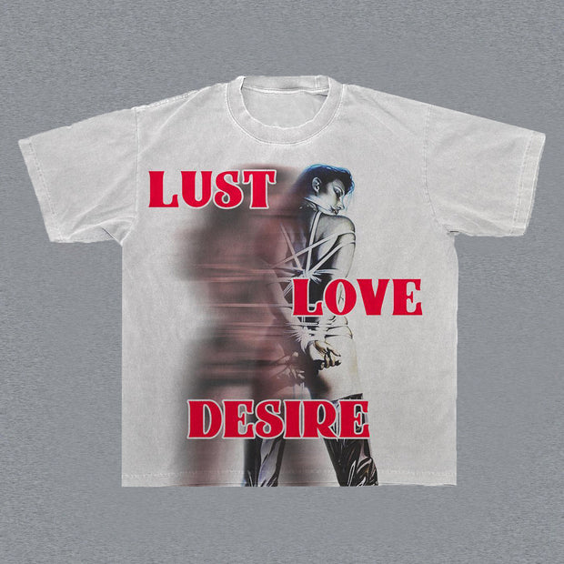 Fashion personality letter print short-sleeved T-shirt