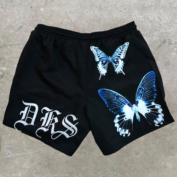 Street Style Casual Fashion Trend Printed Stretch Shorts