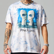 Tie-dye street letters abstract print short-sleeved T-shirt