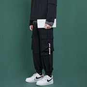 Workwear and straight leg wide Hong Kong style casual pants