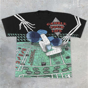 Statement print street style oversized T-shirt
