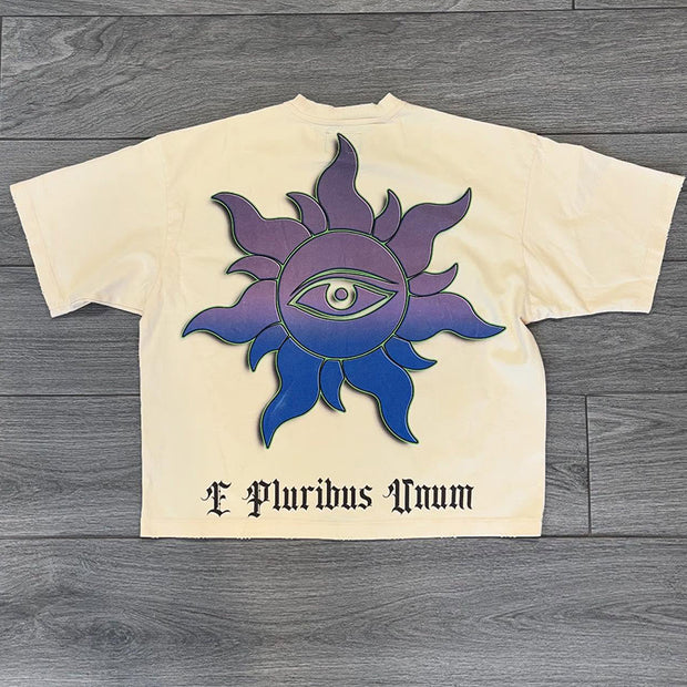 Sunset Crew Neck Print T-Shirt