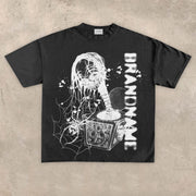 Personalized retro street style print T-shirt