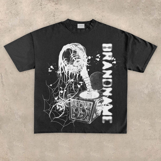 Personalized retro street style print T-shirt