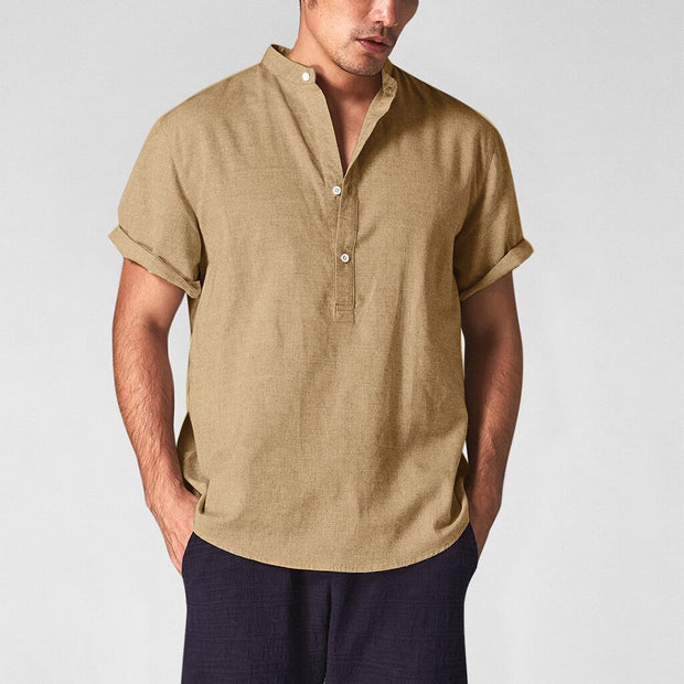 Linen short sleeve men's t-shirt