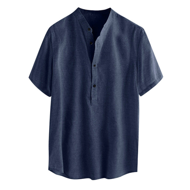 Linen short sleeve men's t-shirt