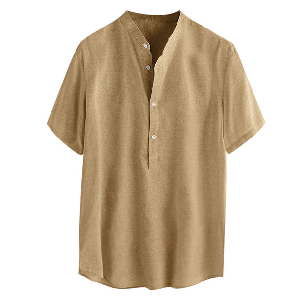 Linen short sleeve men's t-shirt