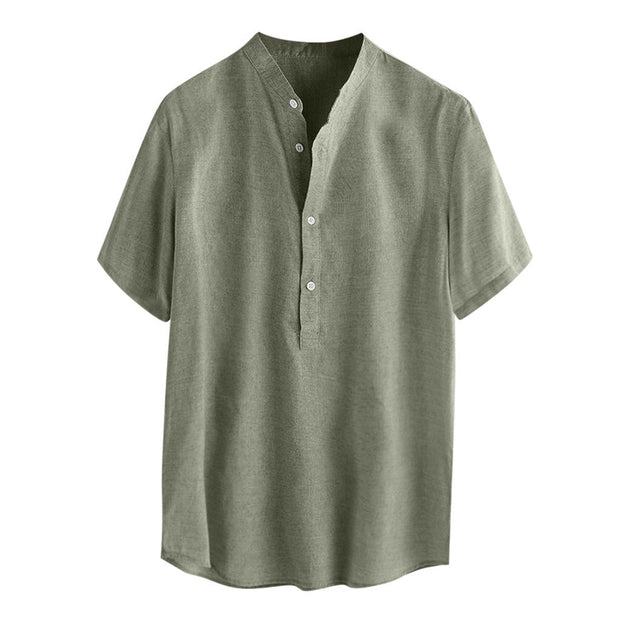 Linen short sleeve men's t-shirt
