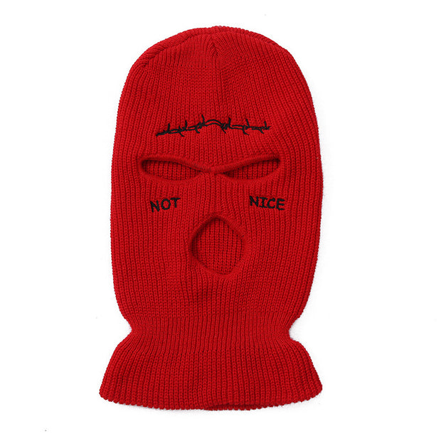 Eyes Hollow Out Funny Pullover Knit Hat