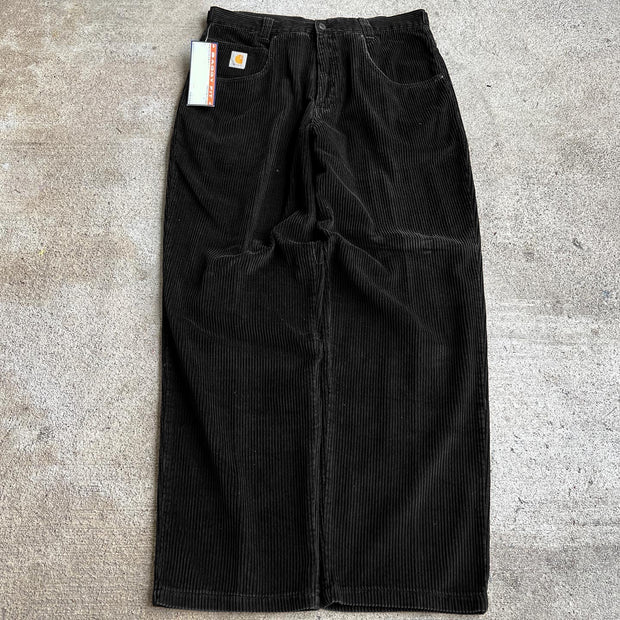 Men's solid color corduroy casual trousers