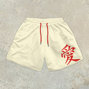 Casual Fashion Love Print Sports Shorts