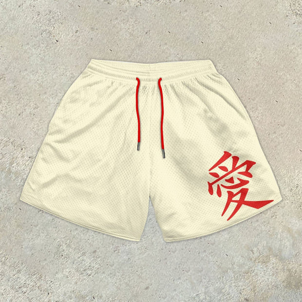 Casual Fashion Love Print Sports Shorts