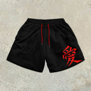 Casual Fashion Love Print Sports Shorts