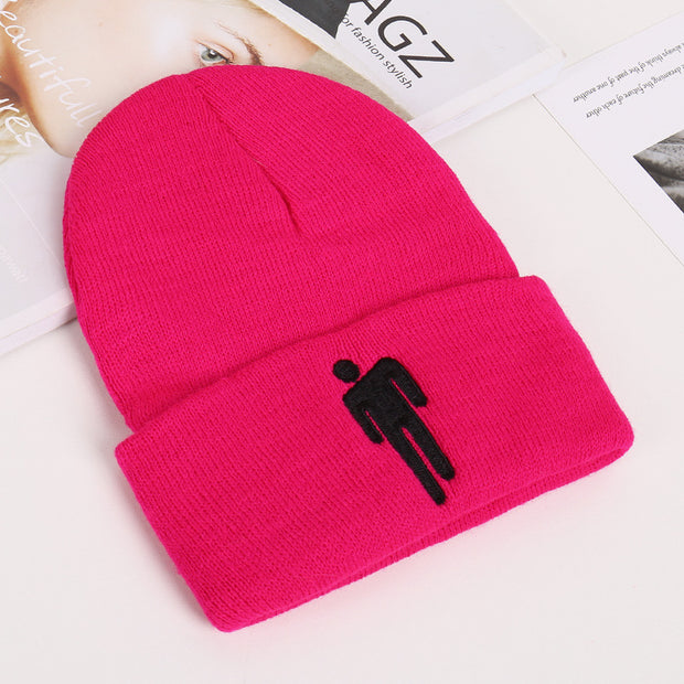 Fashion billie embroidery villain knit hat for men and women