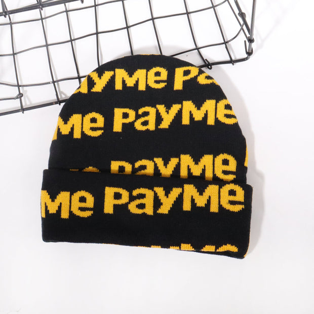 Double-sided lettering knitted hat