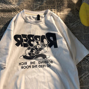 Japanese retro ins fashion street loose T-shirt