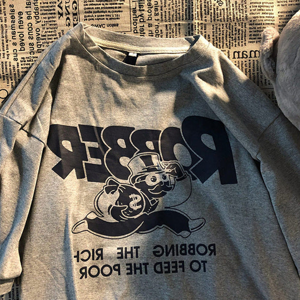 Japanese retro ins fashion street loose T-shirt