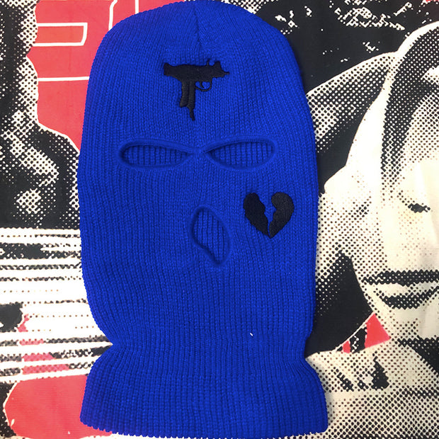 Broken heart street three-hole cap ski mask hat