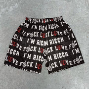 Fashion Casual Letter Print Shorts