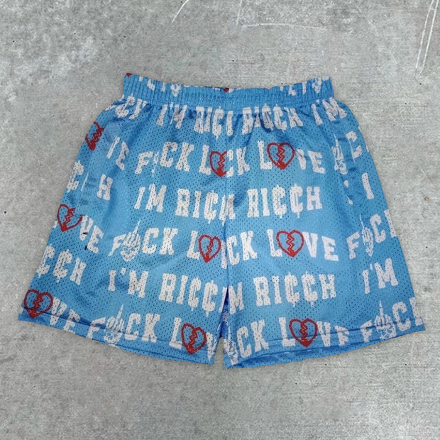 Fashion Casual Letter Print Shorts