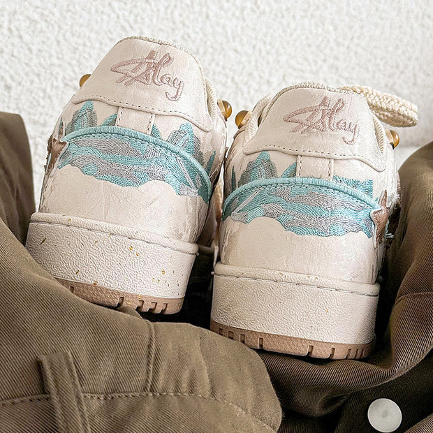 Lucky Star Retro Splicing Sneakers Couple Thick-soled Heavy Bread Shoes