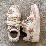 Lucky Star Retro Splicing Sneakers Couple Thick-soled Heavy Bread Shoes