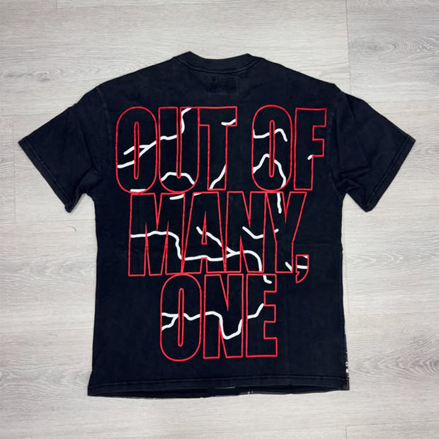 Skeleton racer print T-shirt