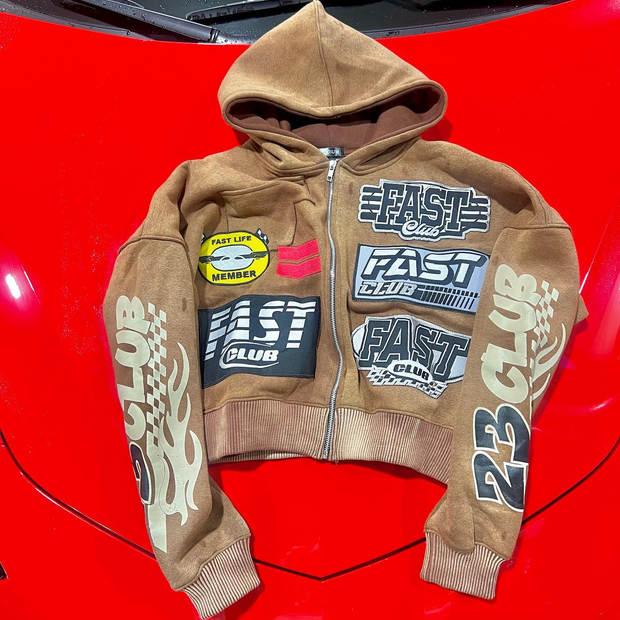 Vintage live fast worker hoodie