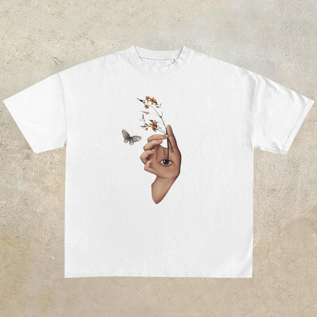 Art Print Casual Street Short Sleeve T-Shirt