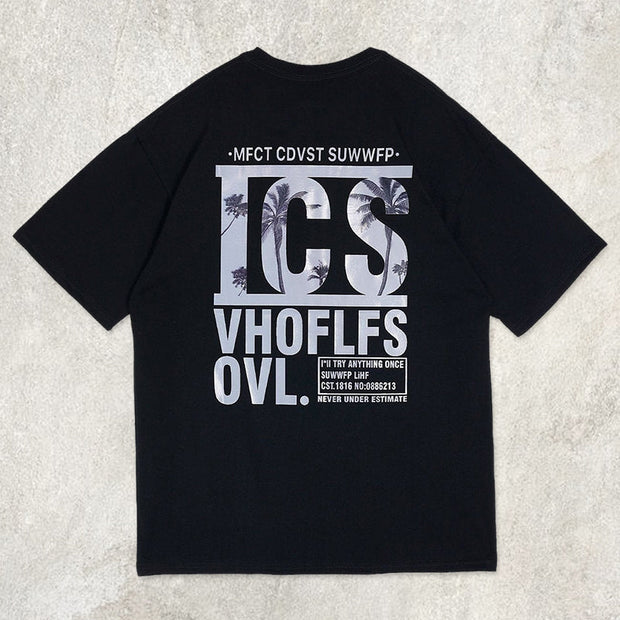 Alphabet Coconut Tree Graphics Tee