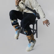Casual personality printed trend trousers