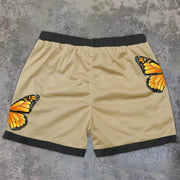 Vintage Butterfly Street Mesh Track Shorts