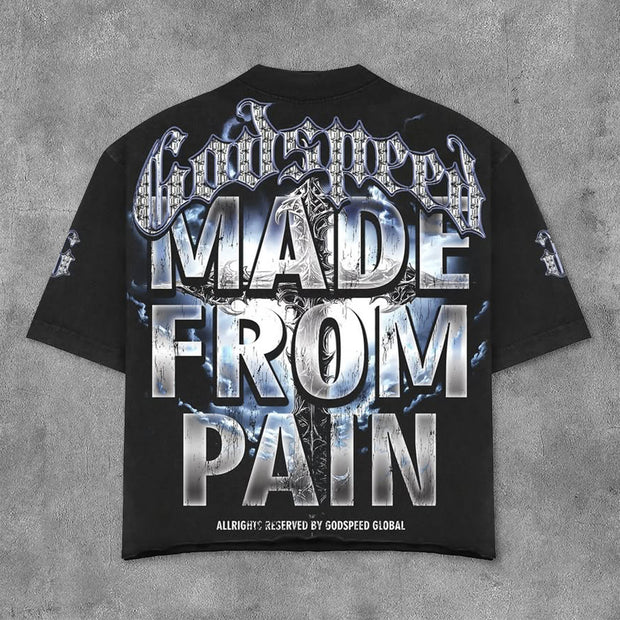 Made From Pain Print Short Sleeve T-Shirt