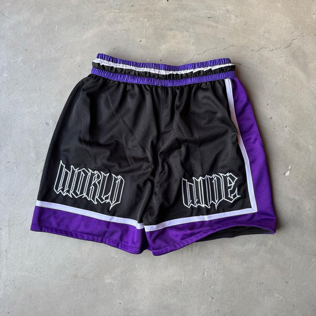 Casual Contrast Mesh Sports Shorts