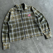 Casual Street Retro Colorful Plaid Gradient Flannel Shirt
