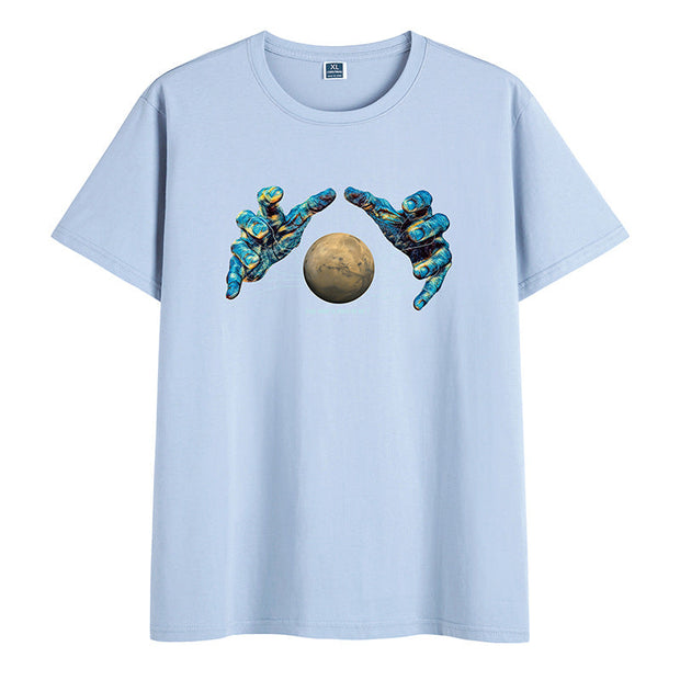 Street personality trend short-sleeved trendy loose round neck t-shirt