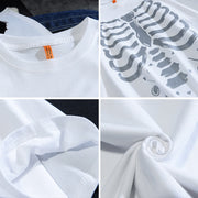 Casual Reflective Hedging Creative Fun Short Sleeve Top