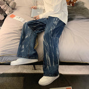 Tie-dye loose wide-leg straight-leg pants trendy casual trousers