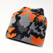 Pullover camouflage jacquard knitted hat warm hat
