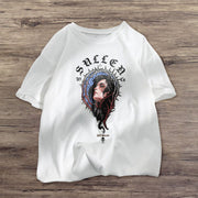 Vintage art print short-sleeved T-shirt