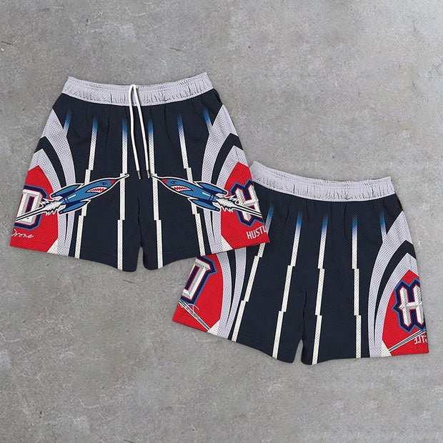 Casual Street Mesh T-Shirt Shorts Two-Piece Set