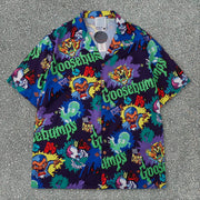 Vintage Beach Graffiti Shirt Shorts Set